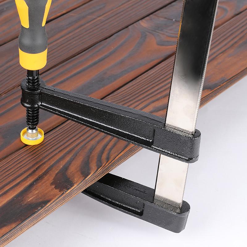 Deli EDL111250 120x500mm F Clamp – Heavy Duty Industrial Clamp with 2000N Maximum Force for Woodworking, Metal Fabrication, Workshop Assembly, and Construction Applications - Image 3