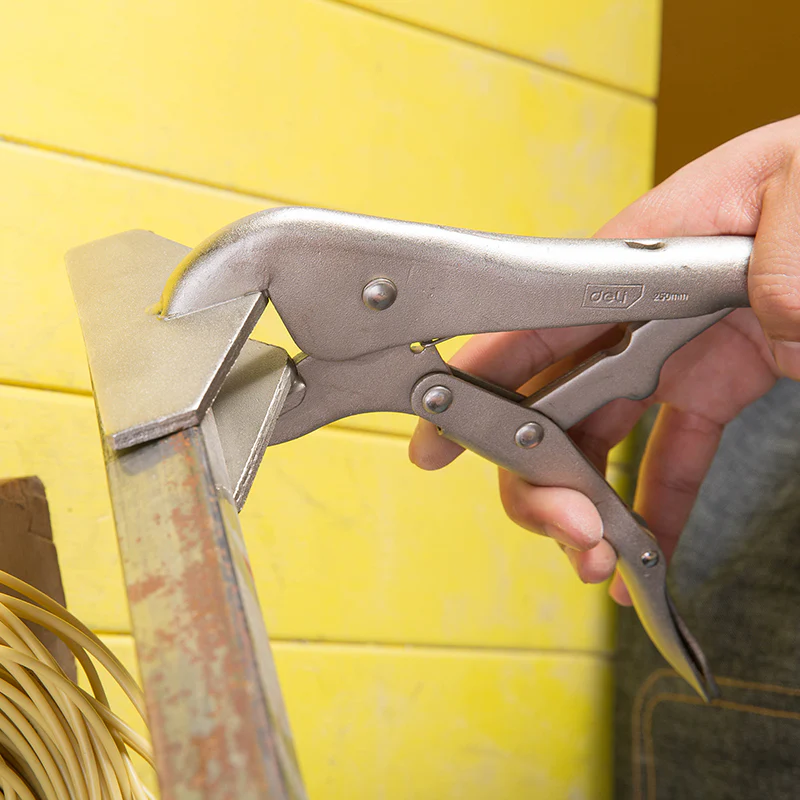 Deli EDL20016 Sheet Metal Locking Plier – Heavy Duty Industrial Locking Pliers for Sheet Metal Clamping, Welding, Fabrication, Automotive, and Professional Workshop Applications - Image 3