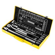 Deli EDL2024T 1/2" 24 Pcs Socket Set – Heavy Duty Professional Tool Kit for Workshop, Automotive, and Mechanical Applications