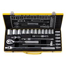 Deli EDL2024T 1/2" 24 Pcs Socket Set – Heavy Duty Professional Tool Kit for Workshop, Automotive, and Mechanical Applications - Image 2