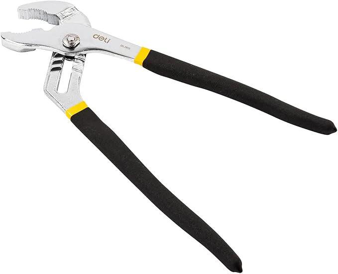 Deli EDL2616 16" Water Pump Pliers – Heavy Duty Adjustable Groove Joint Pliers with Hardened Steel Jaws for Plumbing, Pipe Gripping & Mechanical Repairs - Image 2