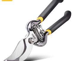 Deli EDL2778 8" 200mm Heavy Pruning Shears – Professional Garden Shears with 55# Carbon Steel Blade, Dipped Plastic Handle, and Teflon Coating for Landscaping and Horticulture - Image 3