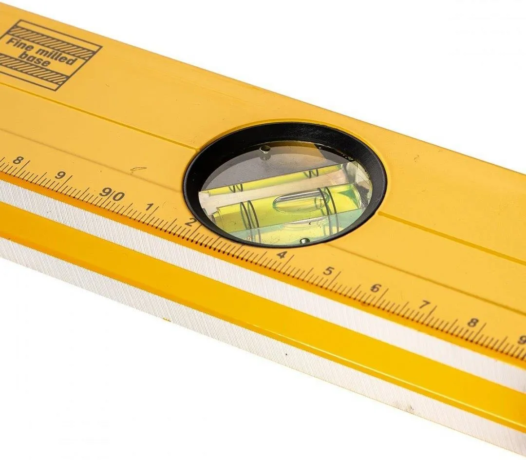Deli EDL291000 100cm Spirit Level – 3-Piece Heavy Duty Professional Square Spirit Bulbs with One Side Milled for Workshop, Construction, Carpentry, and Industrial Precision Measurement - Image 3