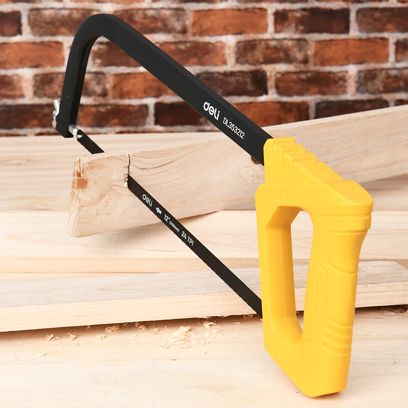 Deli EDL353212 12" 300mm Hacksaw Frame – Heavy Duty Industrial Saw Frame for Metal Cutting, PVC, Workshop Maintenance, and Construction Applications - Image 2
