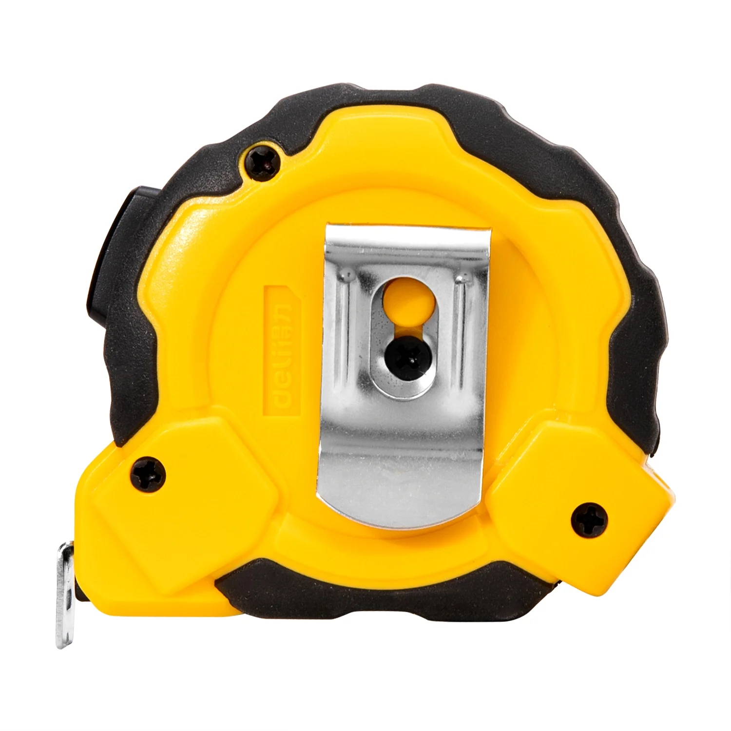 Deli EDL3796Y 5m x 19mm Steel Measuring Tape – Heavy Duty Professional One-Button Tape with Metric and Inch Markings for Workshop, Construction, and Industrial Applications - Image 2