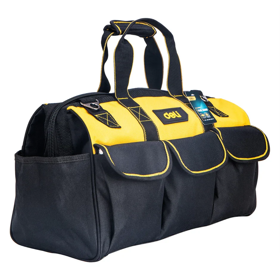 Deli EDL430118 18.5 inch Tool Bag – Heavy Duty Professional Portable Utility Storage Bag for Workshop, Construction, Automotive, and Industrial Applications - Image 2
