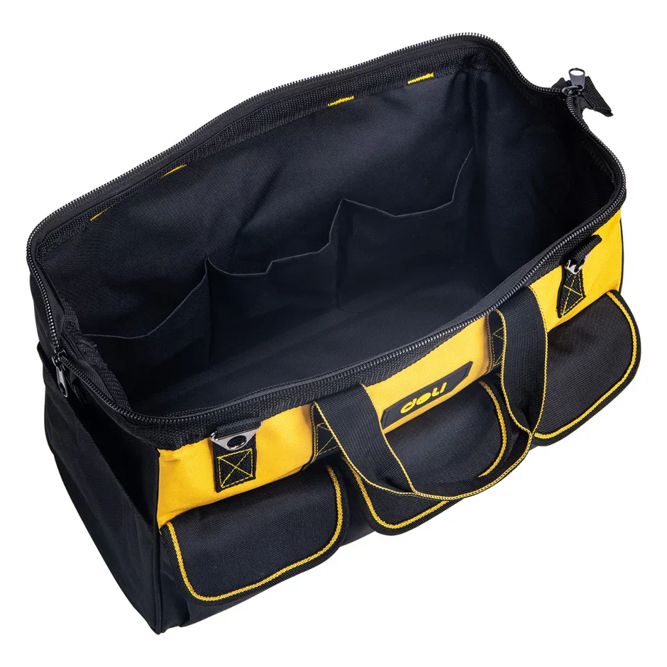 Deli EDL430118 18.5 inch Tool Bag – Heavy Duty Professional Portable Utility Storage Bag for Workshop, Construction, Automotive, and Industrial Applications - Image 3