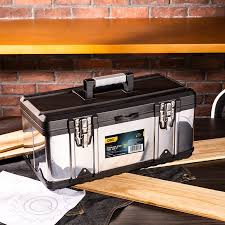 Deli EDL432717 17" 400x180x180mm Stainless Steel Tool Box – Heavy Duty Professional Storage Solution for Workshop, Construction, Automotive, and Industrial Applications - Image 4