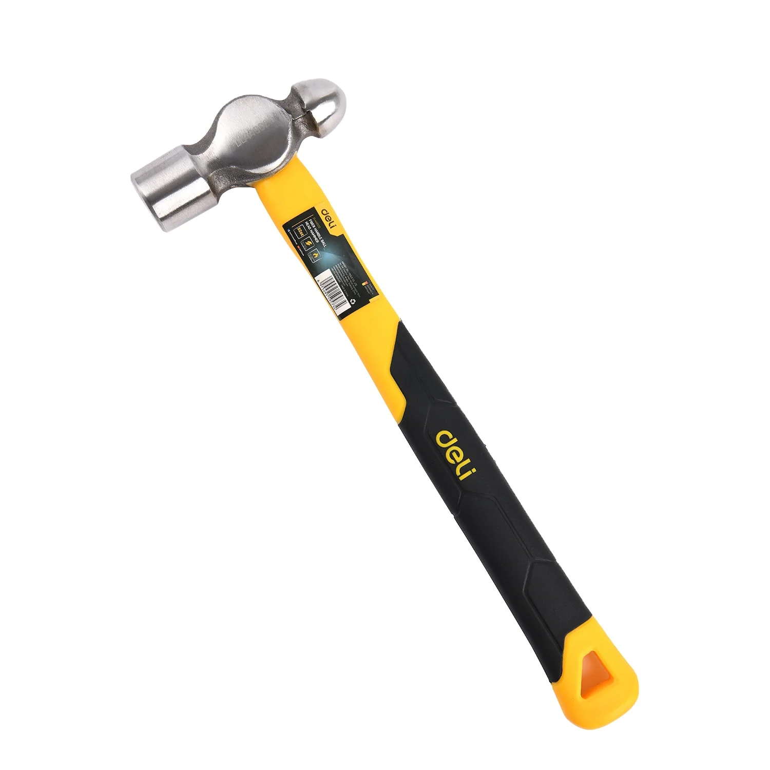 Deli EDL443020 2lb 1000g Ball Pein Hammer – Industrial Ball Pein Hammer for Metalworking, Workshop, Construction, and Professional Maintenance Applications
