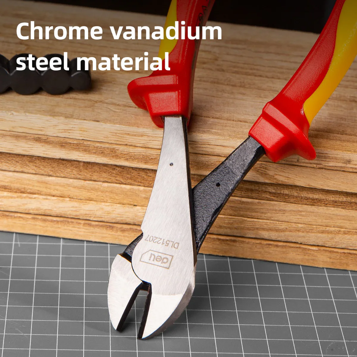 Deli EDL512207 7 Inch 180mm Insulated Labor Saving Heavy Duty Diagonal Cutting Pliers – Professional VDE 1000V Side Cutter for Electrical Installation and Industrial Applications - Image 2
