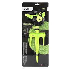 Deli EDL581302 3/4" Plastic Auto Gear Sprinkler – Heavy Duty Rotary Garden Watering Sprinkler with Plastic Spike for Lawn Irrigation Workshop and DIY Use - Image 2