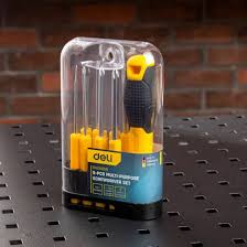 Deli EDL636009 9 Piece Interchangeable Screwdriver Set – Professional Grade Tools for Workshop, Automotive, Electrical, and Maintenance Applications - Image 3