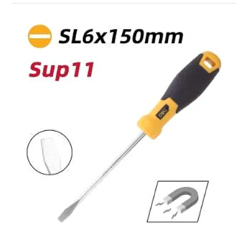 Deli EDL6361501 6.0mm 150mm Slotted Screwdriver – Professional Precision Hand Tool for Electrical, Mechanical, Workshop, and Maintenance Applications - Image 2