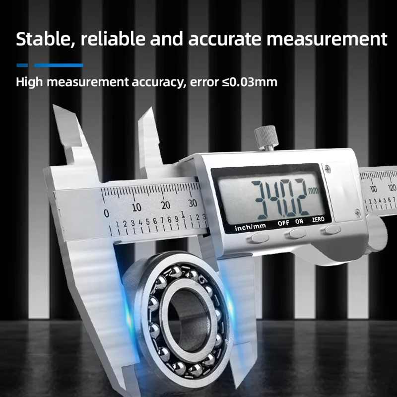 Deli EDL91150 0–150mm Stainless Steel Digital Caliper – Heavy Duty Professional Precision Electronic Measuring Tool for Workshop, Machining, Automotive, Engineering, and Industrial Applications - Image 3