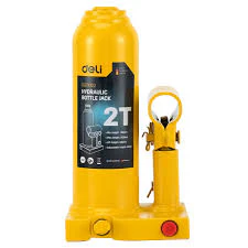 Deli EDQ71002 2T Hydraulic Bottle Jack – Heavy Duty Compact Hydraulic Lifting Jack for Automotive, Workshop and Industrial Use