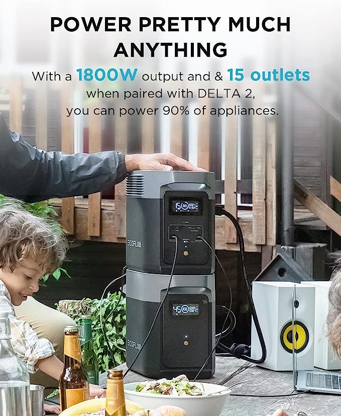 EcoFlow Extra Solar Smart  Battery for DELTA 2 Max Portable Power Station - (EFDELTA2MaxEB) - Image 4