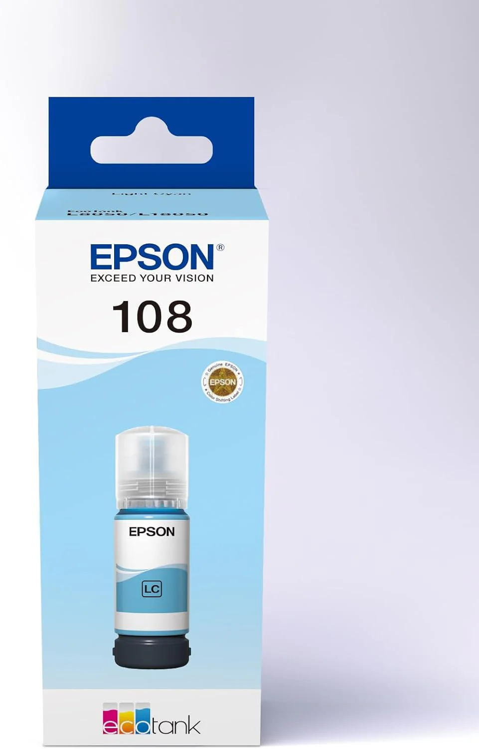 Epson 108 EcoTank Light Cyan ink bottle - 70 ml - C13T09C54A - Image 2