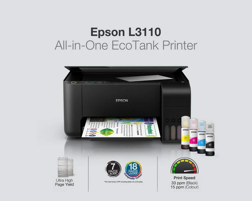 Epson EcoTank L3110 All-in-One Ink Tank Printer - C11CG87403 - Image 5