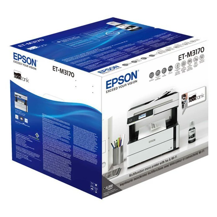 Epson EcoTank Monochrome M3170 All-in-One Duplex Wi-Fi Printer (C11CG92404) - Image 2