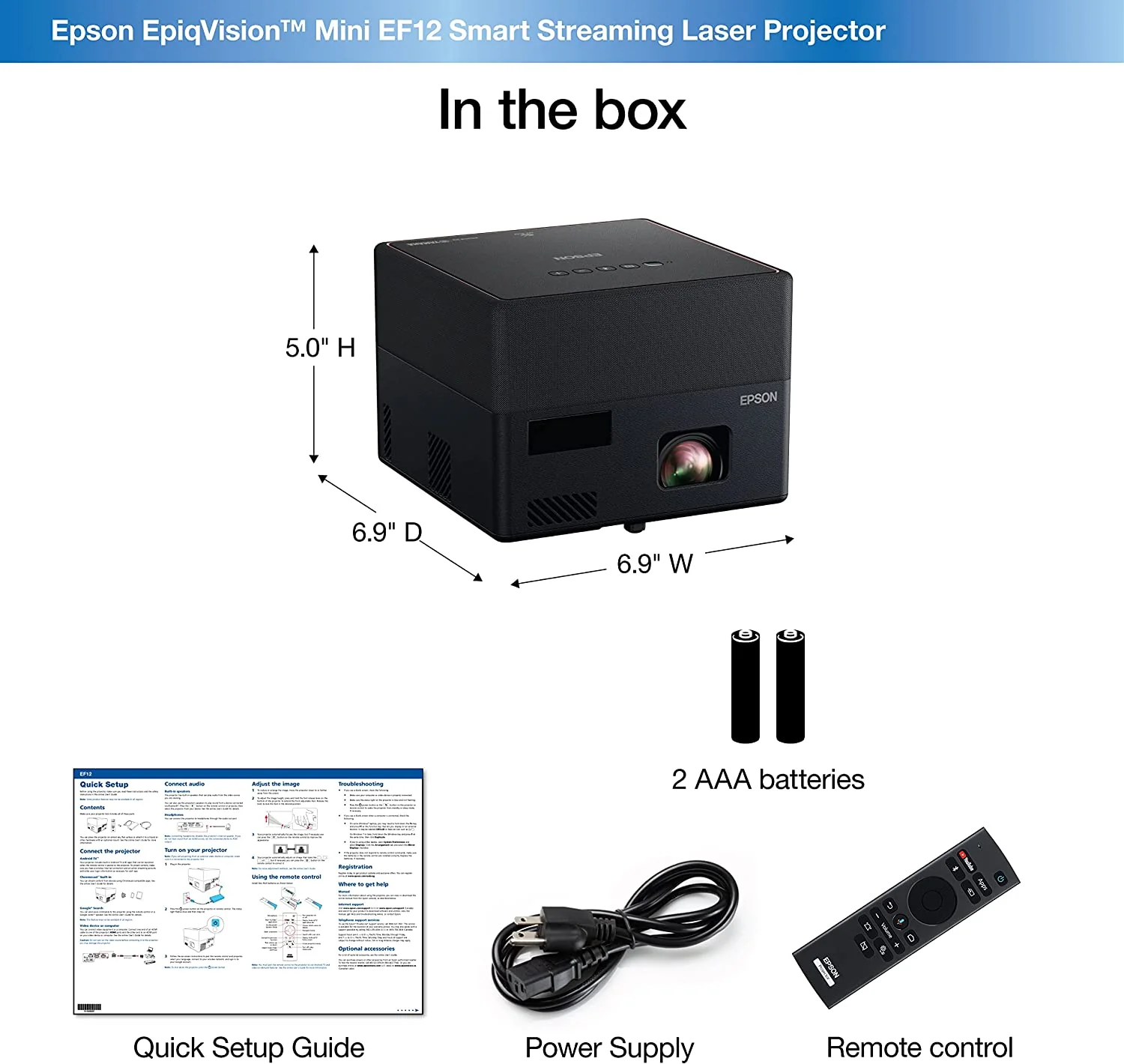 Epson EF-12 Mini laser Smart projector (V11HA14040) - 3LCD, Full HD, 1000 Lumens, 150 Inch Display, Android TV, Sound by Yamaha, Gaming & Home Cinema Laser Projector - Image 4
