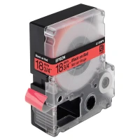 Epson Label Cartridge Pastel  LC-5RBP9 Black on Red tape 18MM (9M) (C53S626400) - Image 2