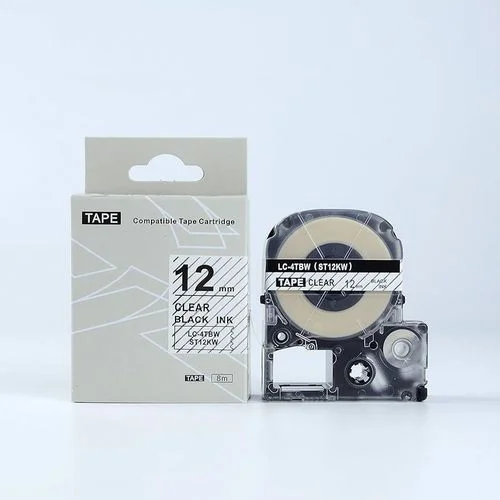 Epson SS-12KW 12mm 8m Black on White Tape – Provides clear, durable labeling for organization at home, office, or commercial use - Image 2