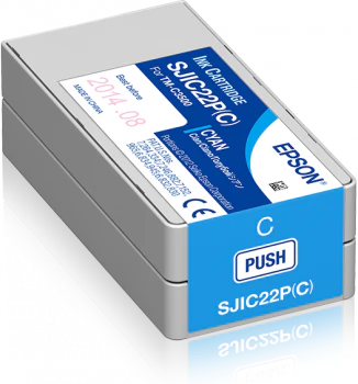 Epson TM-C3500 Durabrite Ultra, 1 x 32,5 mlCyan Ink Cartridge (C33S020602) - Image 2