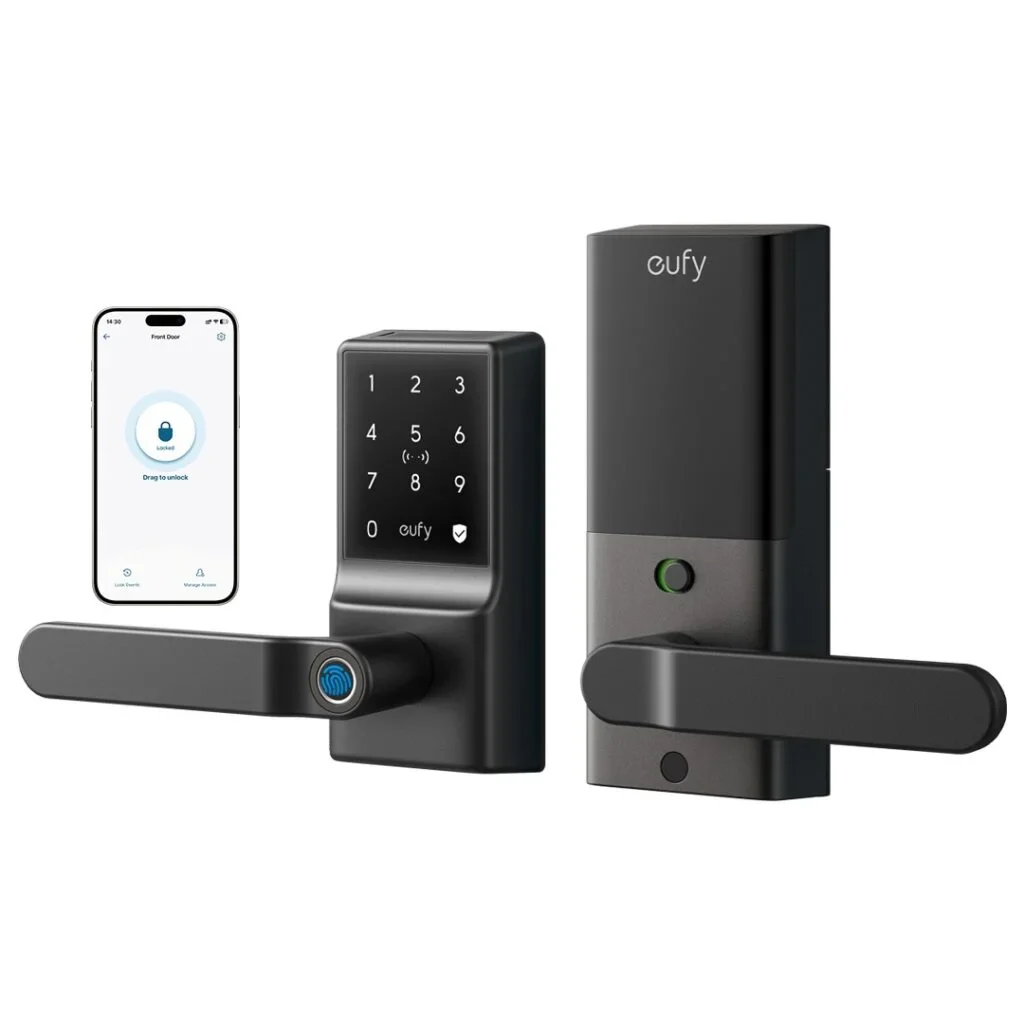 Eufy C33 Smart Lever Lock T85L0111 – Smart keyless door lock with secure fingerprint access, app control and enhanced home security - Image 2