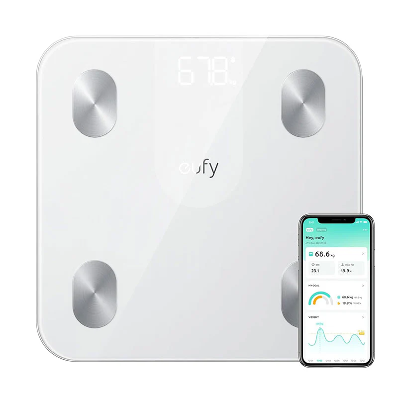 Eufy T9120K21 Smart Scale A1 – Digital Body Composition Scale with Bluetooth Connectivity and High Precision Sensors for Health Monitoring, Fitness Tracking, and Home Use
