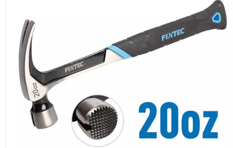 Fixtec FHCH20020 Claw Hammer – Fiberglass Handle, 20oz Heavy-Duty Construction Tool - Image 2