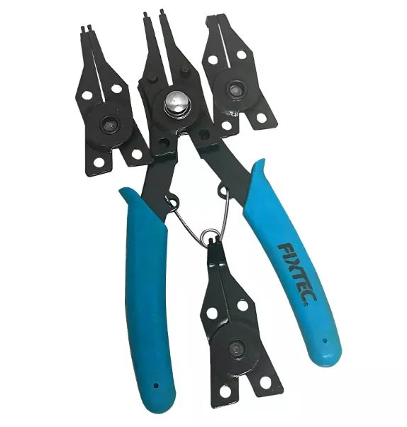 Fixtec FHCPS05 Circlip Pliers Set – 4-Piece 6" Internal & External Snap Ring Pliers - Image 2