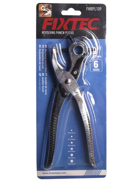 Fixtec FHRPL109 Revolving Punch Plier – 220mm/9" Hole Punch Tool for Leather, Paper & DIY - Image 3