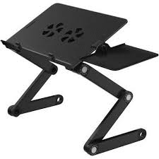 Foldable Multifunctional Laptop Stand with Mouse Rest and Dual cooling fans