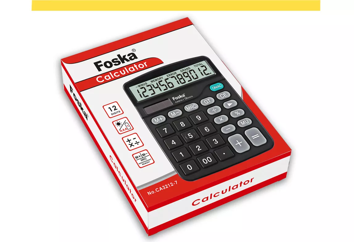 Foska CA3312-3 Calculator - 12 Digit, Adjustable Display, 196*143*33mm - Image 8