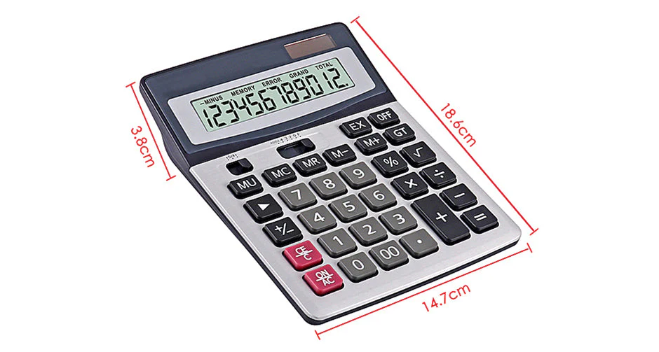 Foska CA3312-6 Calculator - 12 Digit, Fixed Display, 196*143*33mm - Image 3