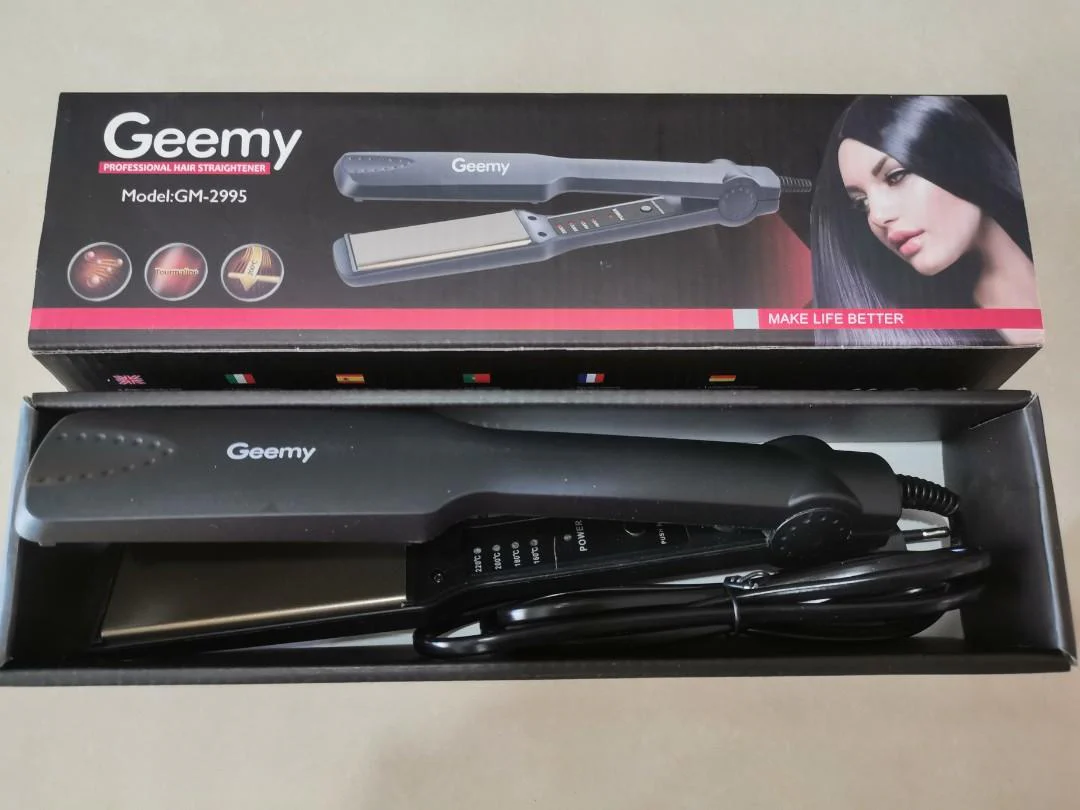 Geemy GM-2995 Professional Hair Straightener Flat Iron – Water-Based Ceramic Glaze Layer for Smooth & Frizz-Free Styling - Image 2