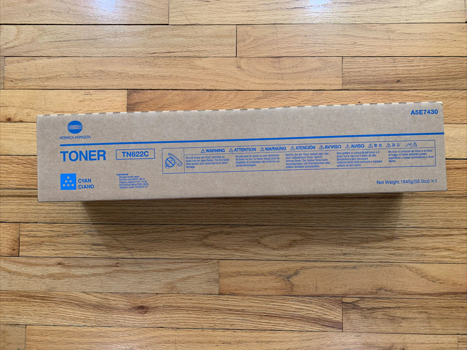 Genuine Konica Minolta Original TN619C Cyan Toner Cartridge (A3VX453) - Image 3