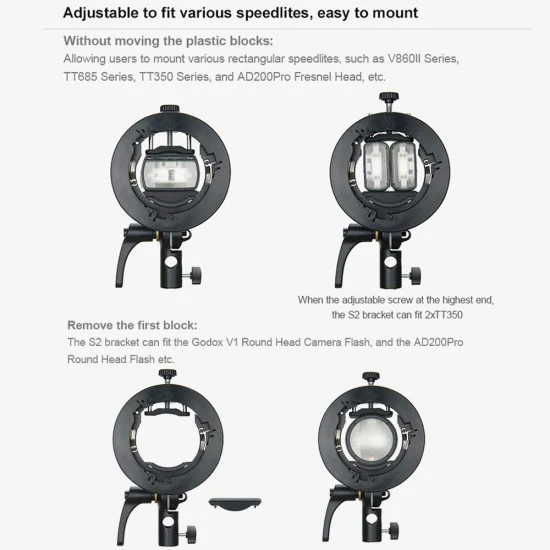 Godox S2 Camera Speedlite Bracket for Bowens - Image 5