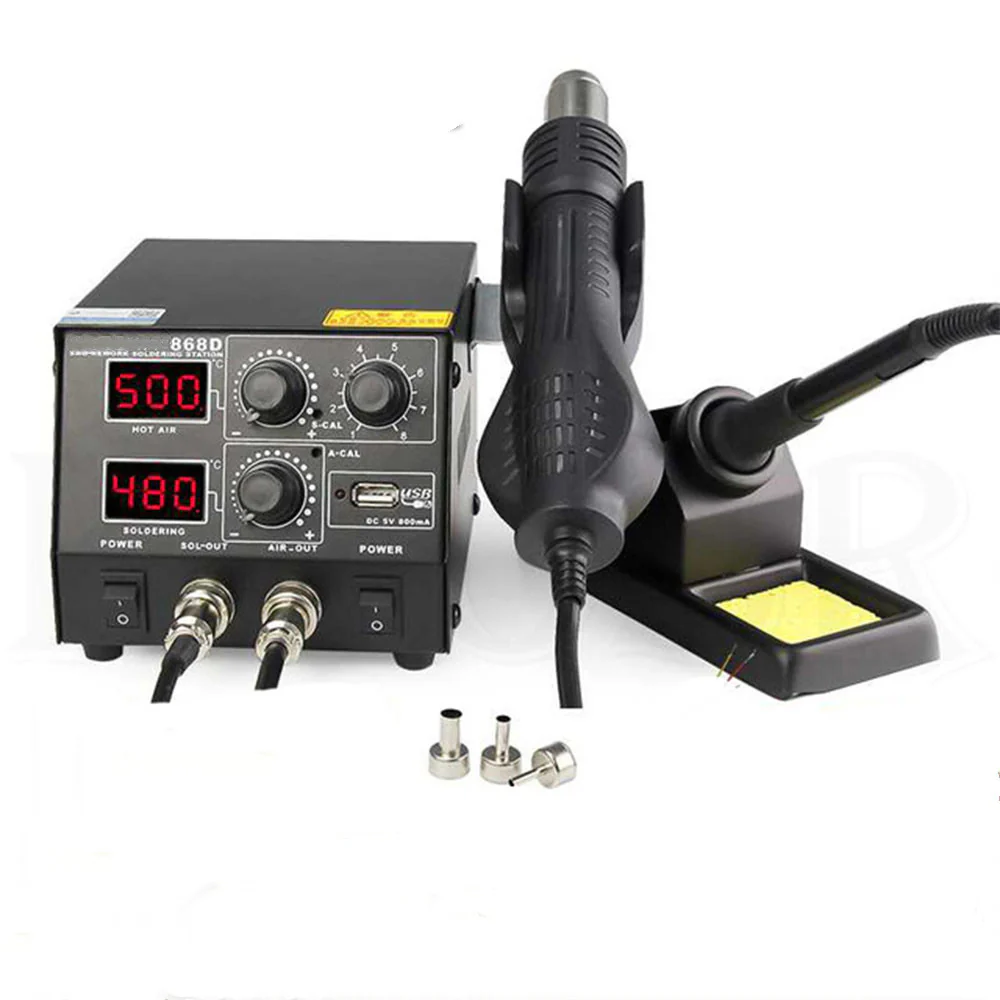 Gordak 868D 2 in 1 Soldering Iron And Rework Station - Image 2