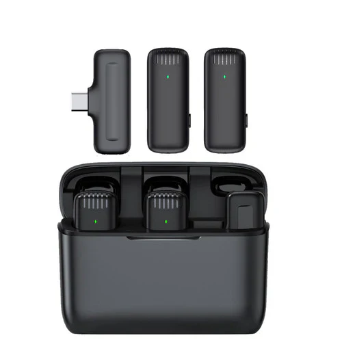 Green Lion 2 in 1 Wireless Microphones (Type-C Connector) - GN2WMICTYCBK - Image 2