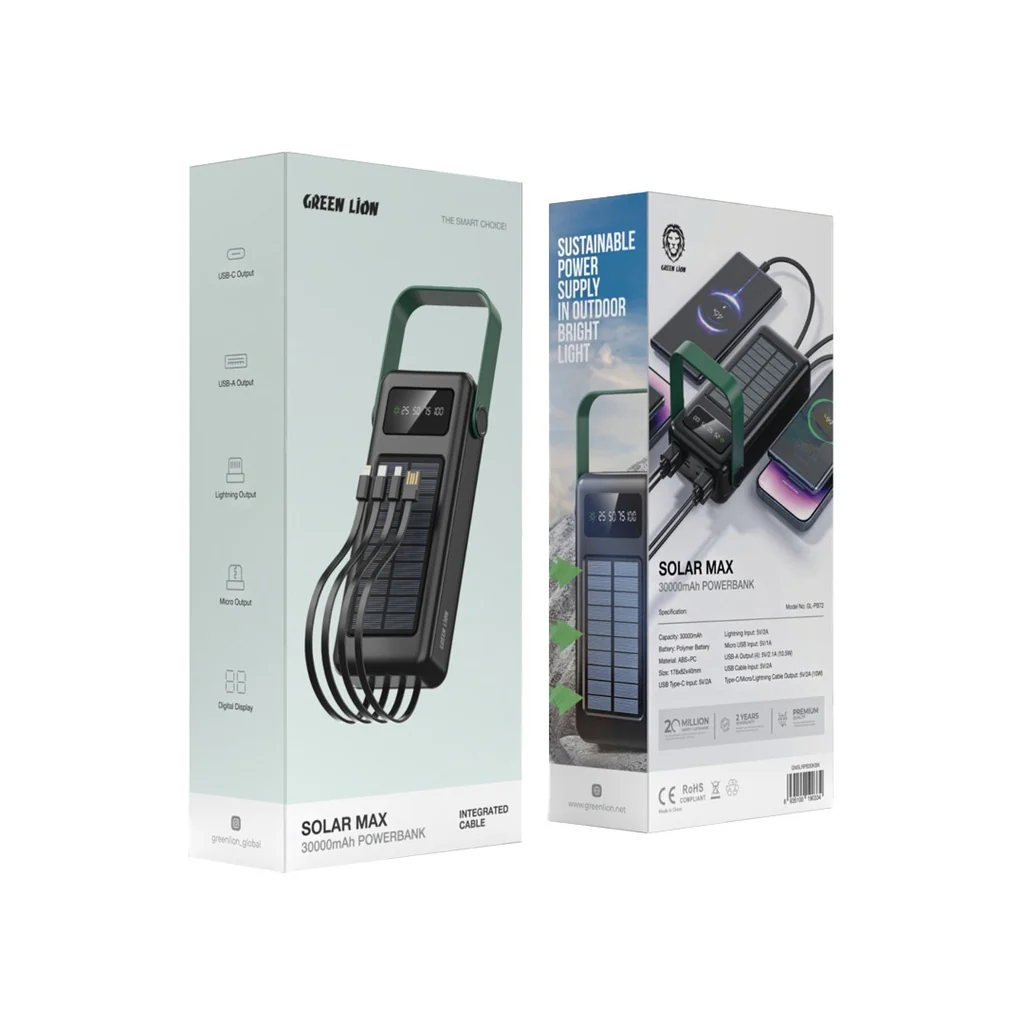 Green Lion Solar Max 30000mAh Powerbank - Image 2