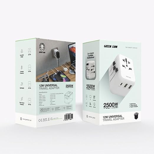 Green Lion Universal Travel Adapter 2500W - Image 3