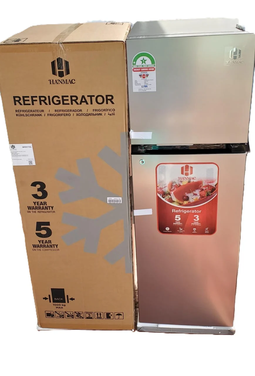 Hanmac HFD173L 173L Double-Door Fridge – Energy Efficient, Spacious Storage & Durable Build - Image 2