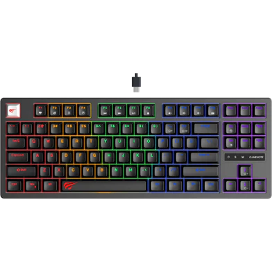 Havit KB892L 87-Keys RGB Backlit USB Wired Mechanical Gaming Keyboard Blue Switch