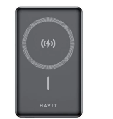 Havit PB5224 10000mAh 20W magnetic wireless charging power bank- Provides fast and convenient charging on the go, keeping your devices powered anytime without the need for cables