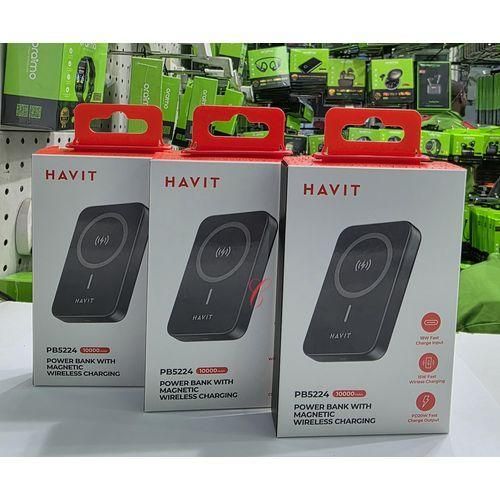Havit PB5224 10000mAh 20W magnetic wireless charging power bank- Provides fast and convenient charging on the go, keeping your devices powered anytime without the need for cables - Image 2