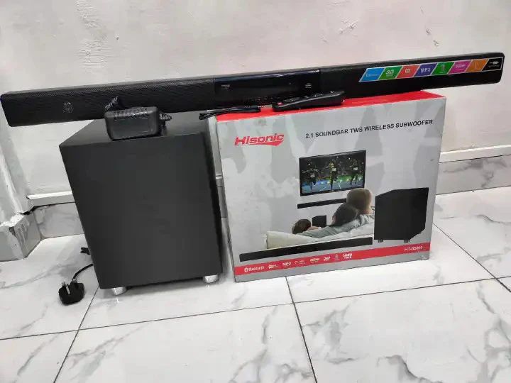 Hi Sonic HT-858H 2.1CH Soundbar Home Theater System – 130W Bluetooth Multimedia Speaker with Subwoofer, USB Port, Dolby Plus - Image 3