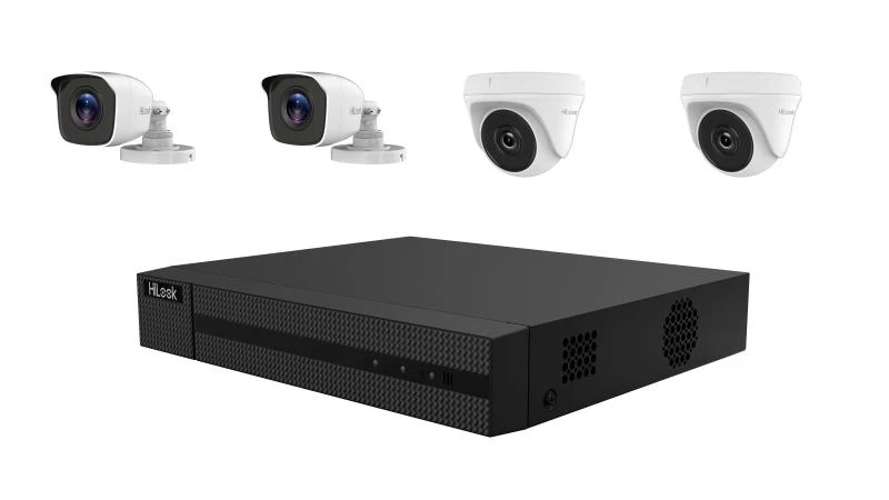 Hikvision DS-J142I(STD)/TK-4142MH-MH HiLook 4-ch H.265 2 MP Bullet&Turret Kit