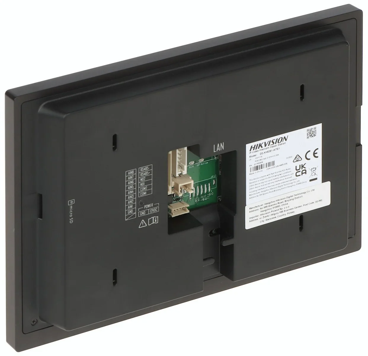Hikvision DS-KH6351-WTE1 Indoor Station with Metal Frame- Provides secure and convenient video intercom communication for monitoring visitors and enhancing home or office security - Image 4