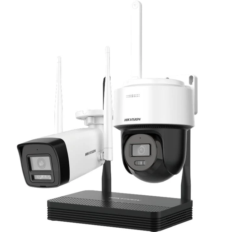 Hikvision NKS424W03H 4MP H.265 WiFi NVS Kit One Bullet + One PTZ Dome